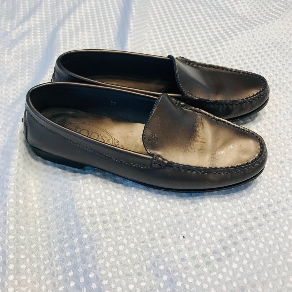 Tod’s patent leather loafers